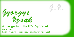 gyorgyi uzsak business card